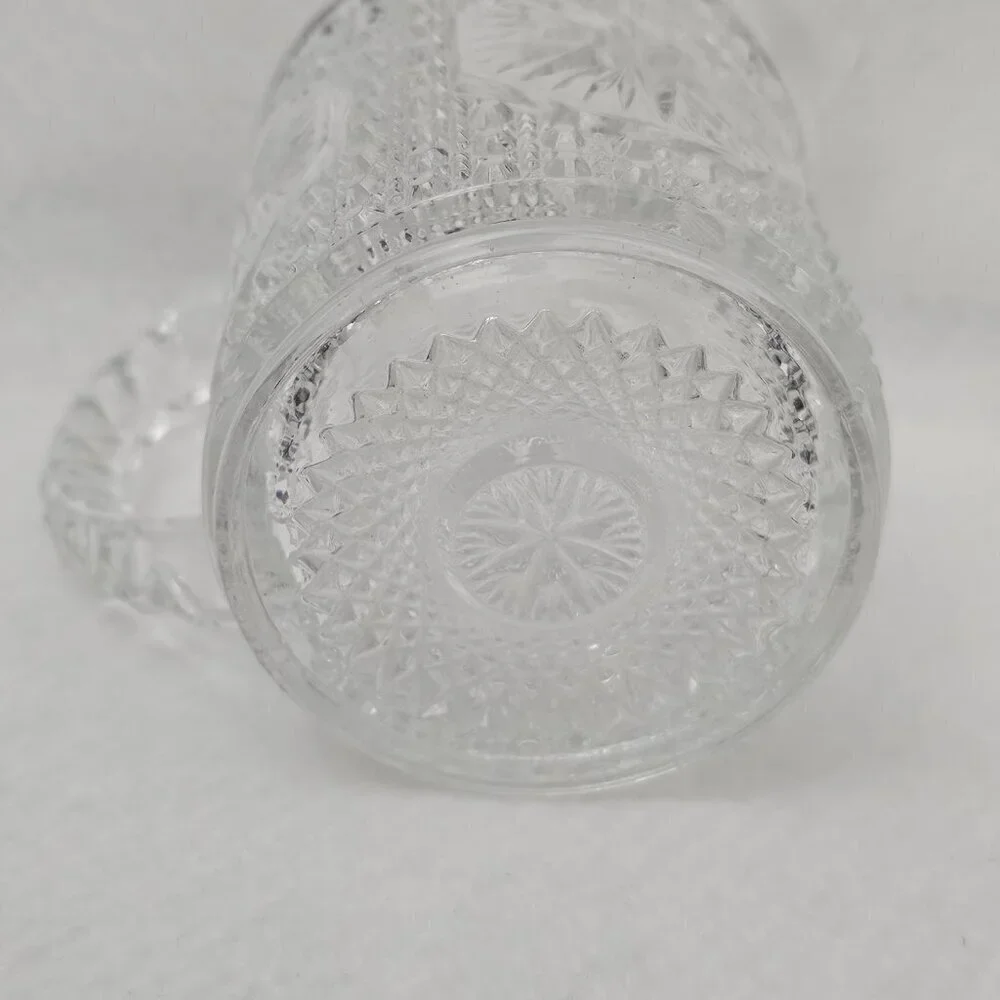 Imperial Amelia Star Medallion Early Vintage American Pattern Glass Pitcher